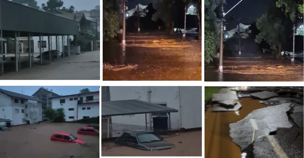 Наводнение в Трези-Тилиас, штат Санта-Катарина, Бразилия