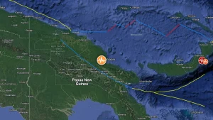 землетрясение магнитудой 6,5 произошло в восточной части Новой Гвинеи