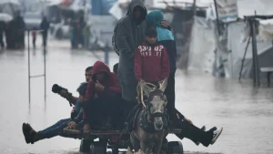 Мощный зимний шторм вызвал наводнение в секторе Газа