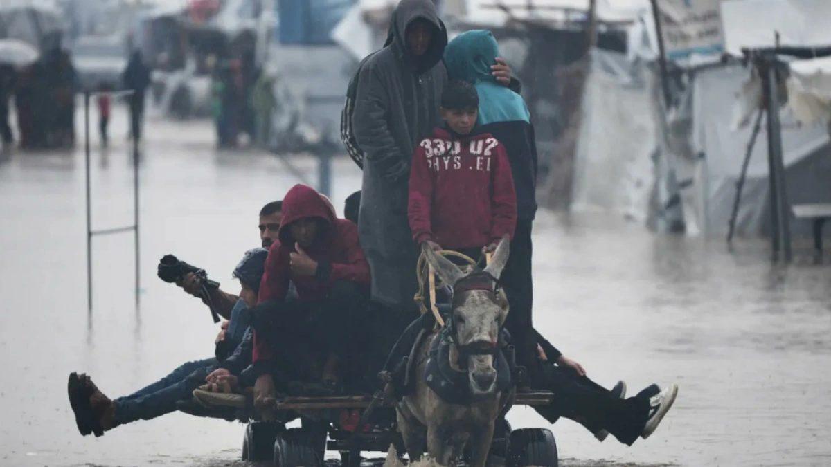 Мощный зимний шторм вызвал наводнение в секторе Газа