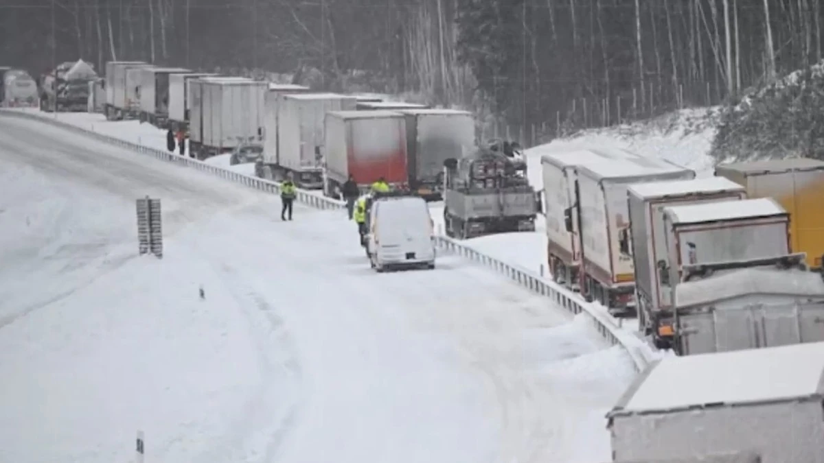 Зимний шторм Йоханнес в Швейцарии