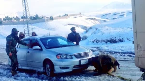Сильная снежная буря в Афганистане