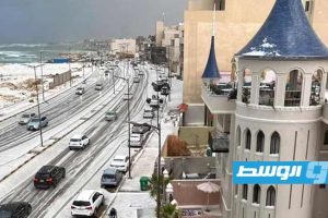 Снегопад в Триполи. Ливия